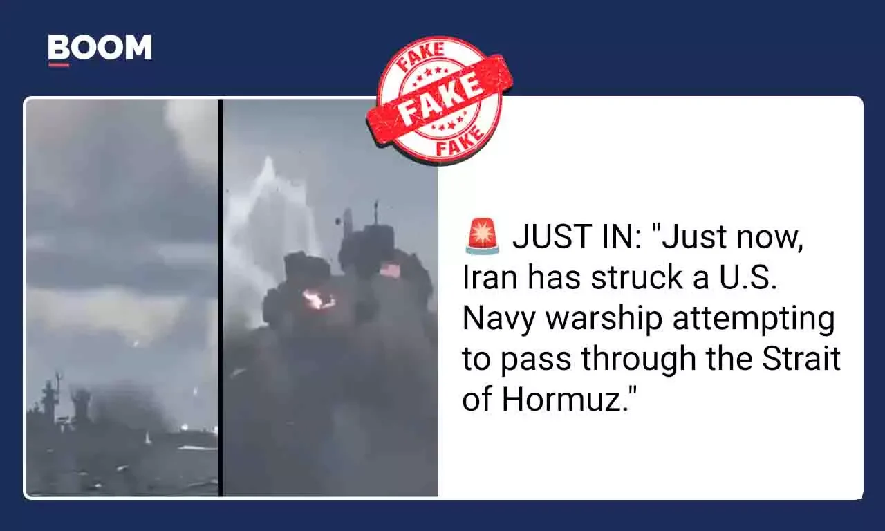 CGI video falsely peddled as Iran striking US Navy warship