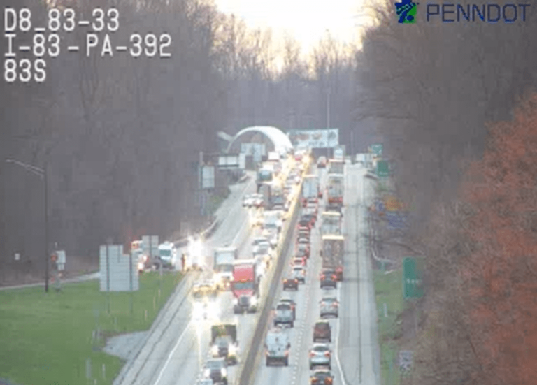 Crashes cleared on I-83 in central Pennsylvania