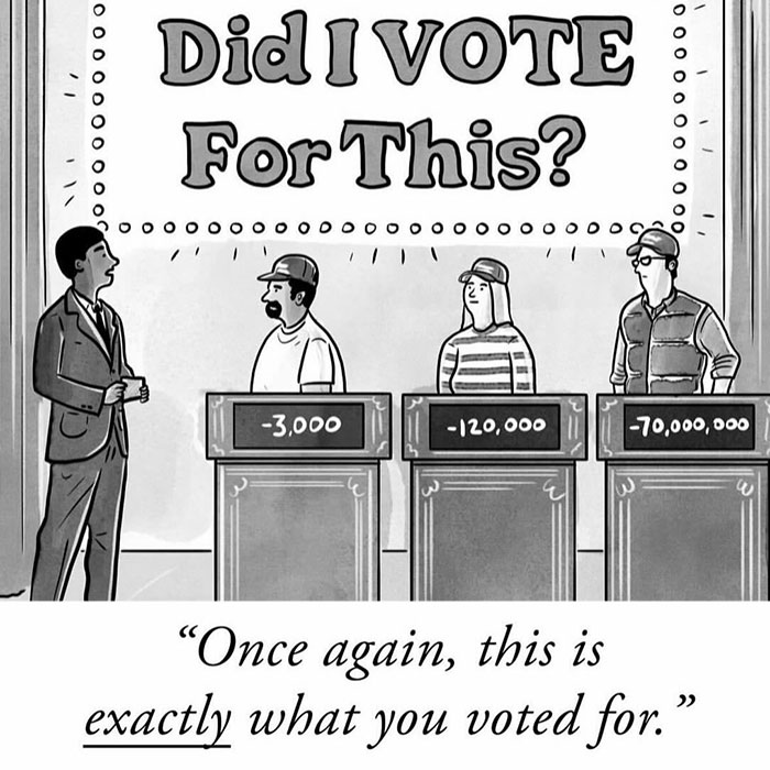 34 single-panel cartoons that comment on modern life