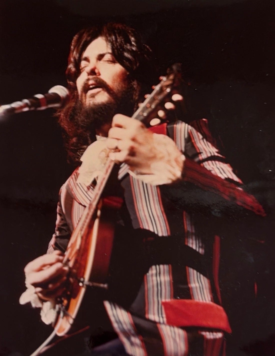 Dash Crofts of Seals & Crofts performs onstage in an undated photograph.
