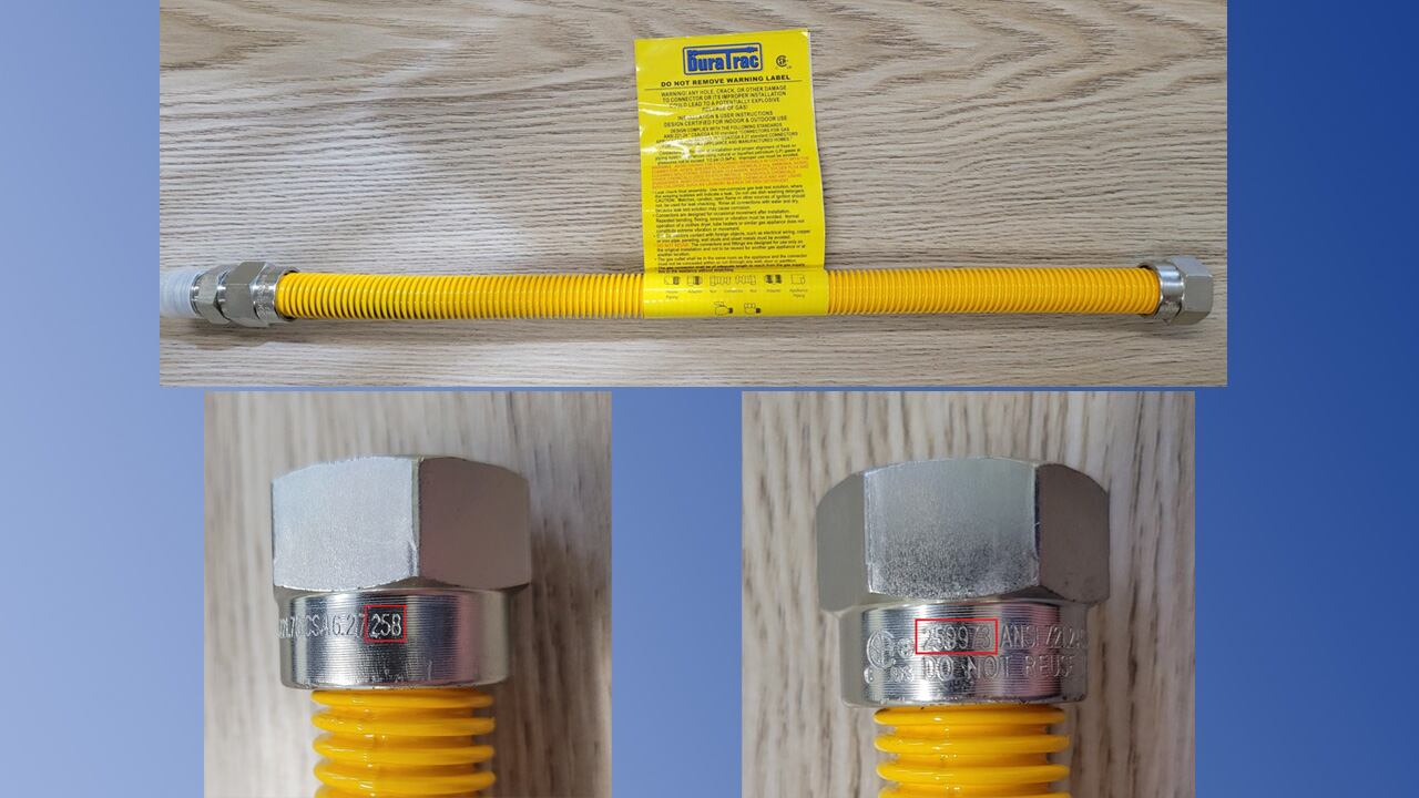 Recall alert: 196K gas connectors recalled due to fire hazard