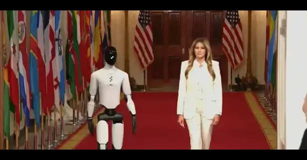 Melania Trump humanoid robot moment sparks internet frenzy over AI in ...