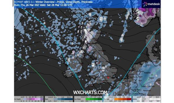 Snow maps show -2C blizzards to batter England, Scotland and Wales in days