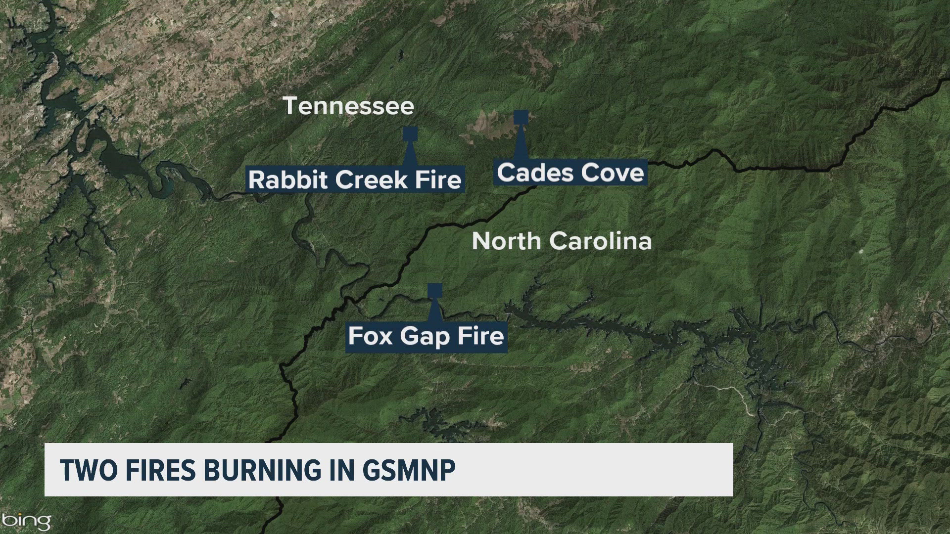 Two wildfires burning in Great Smokies