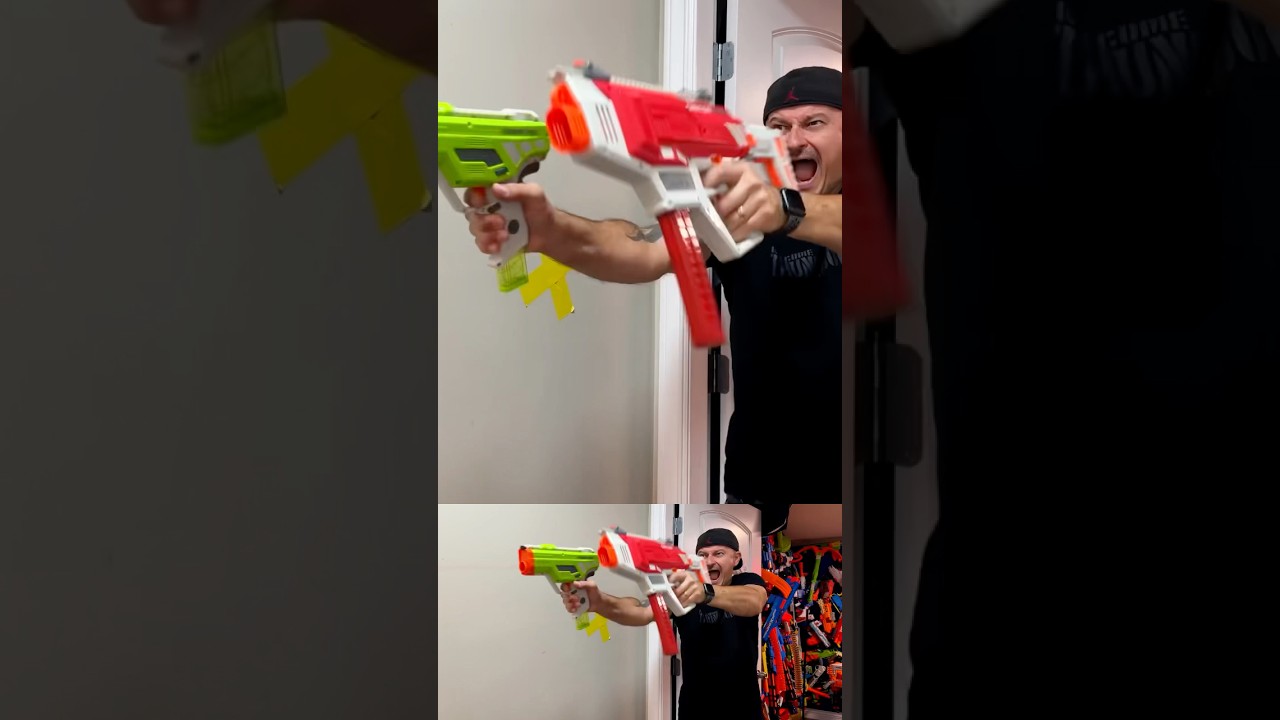 NERF war: Kid vs dad!