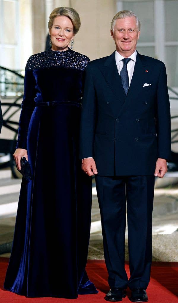 Queen Mathilde's laser-cut Dior gown as she continues state visit to Norway