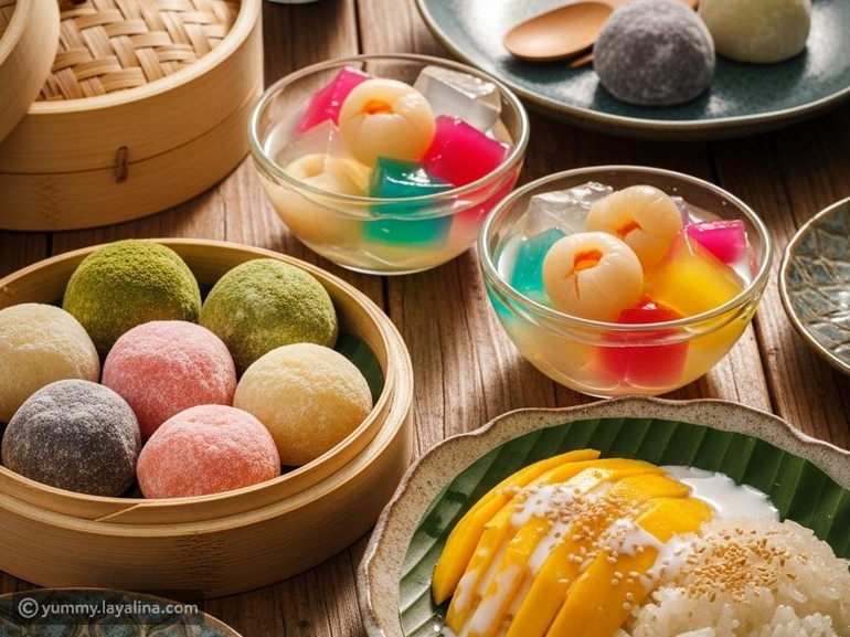 Explore Asian desserts without milk or cream