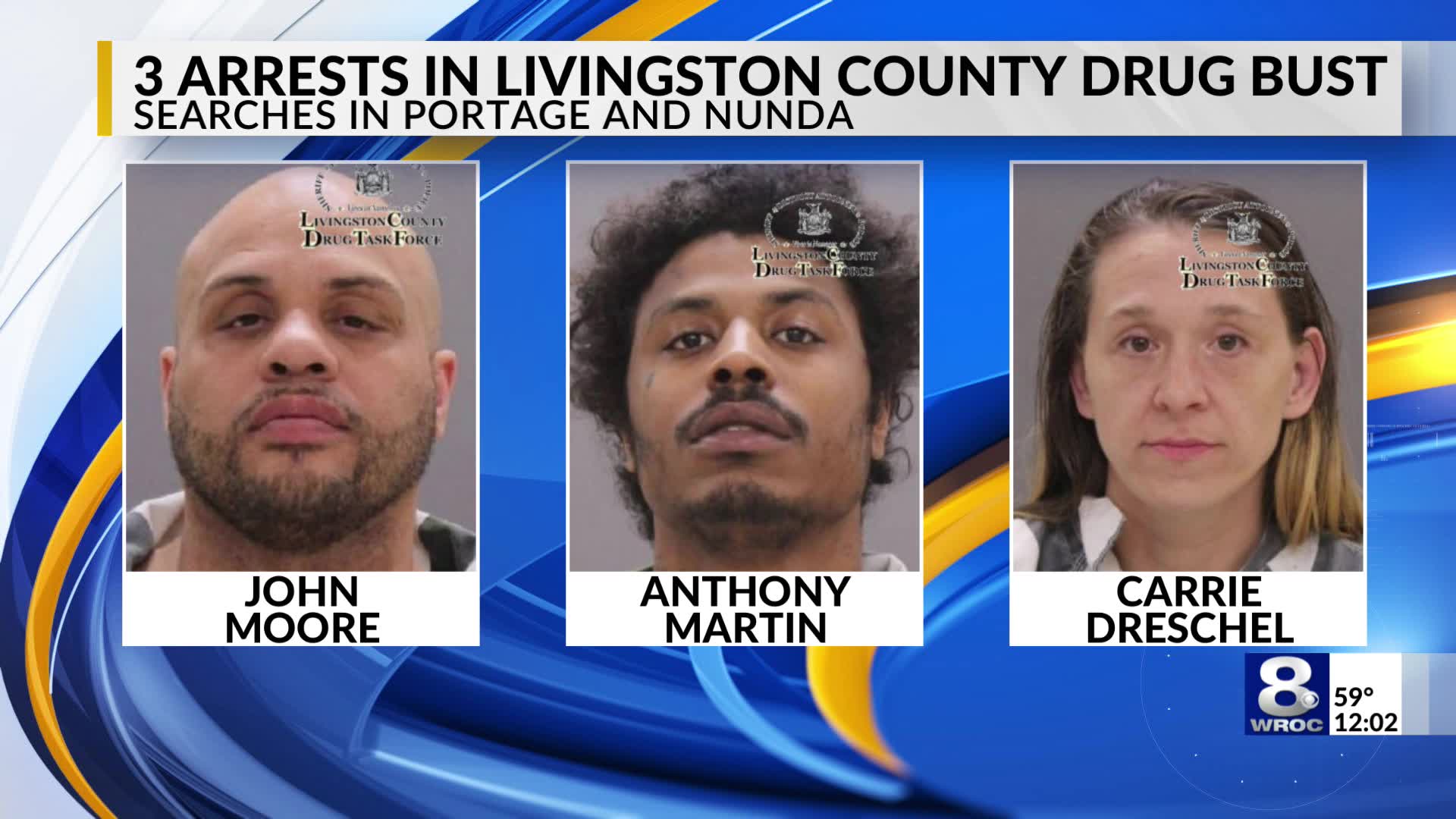 Three people arrested after Livingston County drug bust