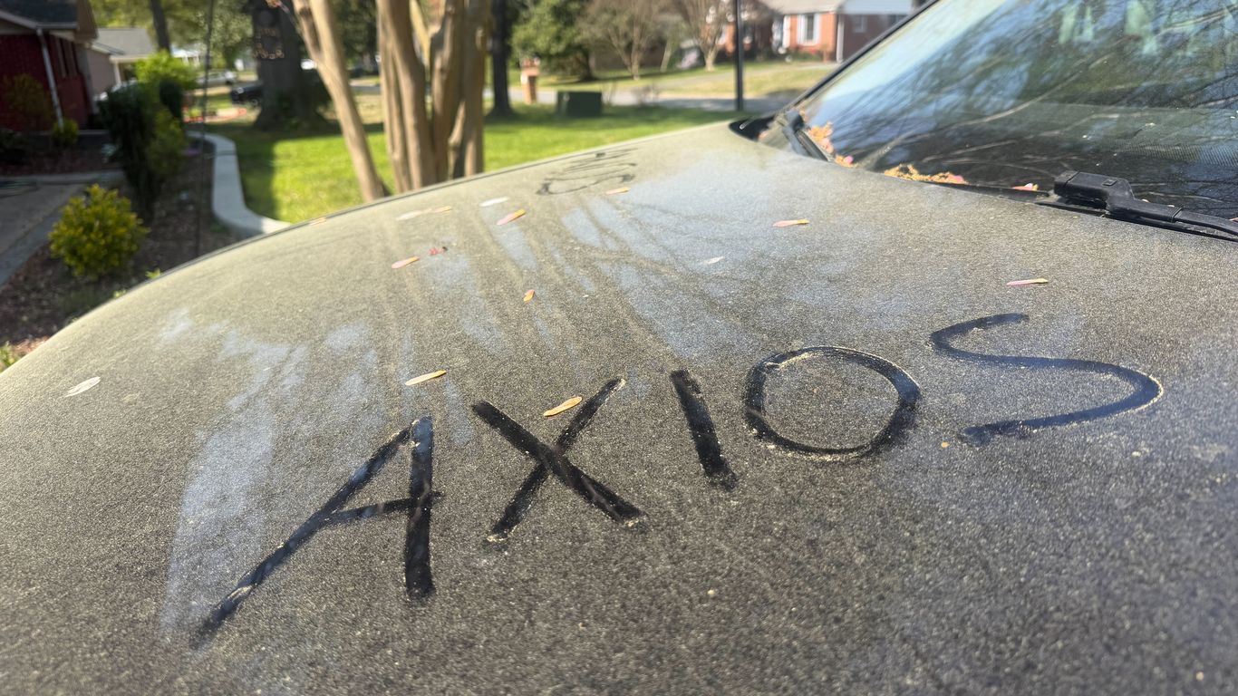 Sorry, Charlotte. This pollen isn't going away anytime soon