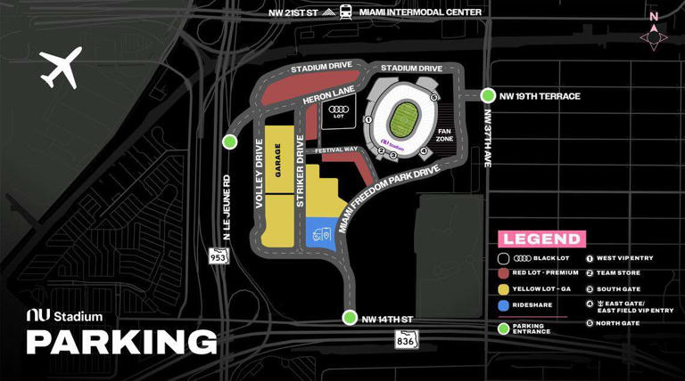 Parking guide for Inter Miami's Nu Stadium, everything you need to know