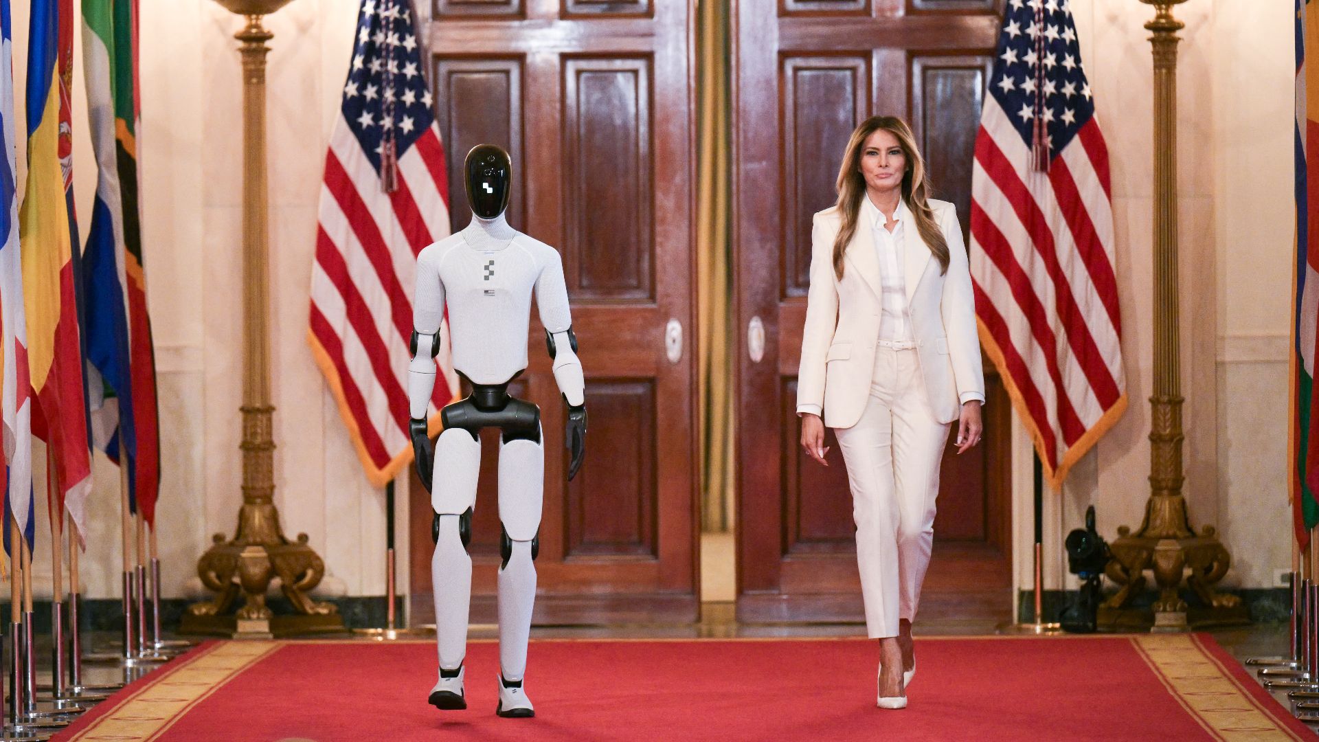 Melania Trump hosts weird AI robot event with spouses of world leaders, promotes robots for US schoolchildren