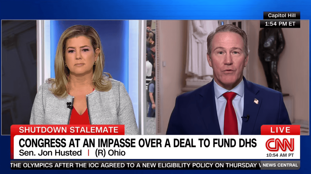 Senate Republican loses his cool as he's fact-checked on his own bill