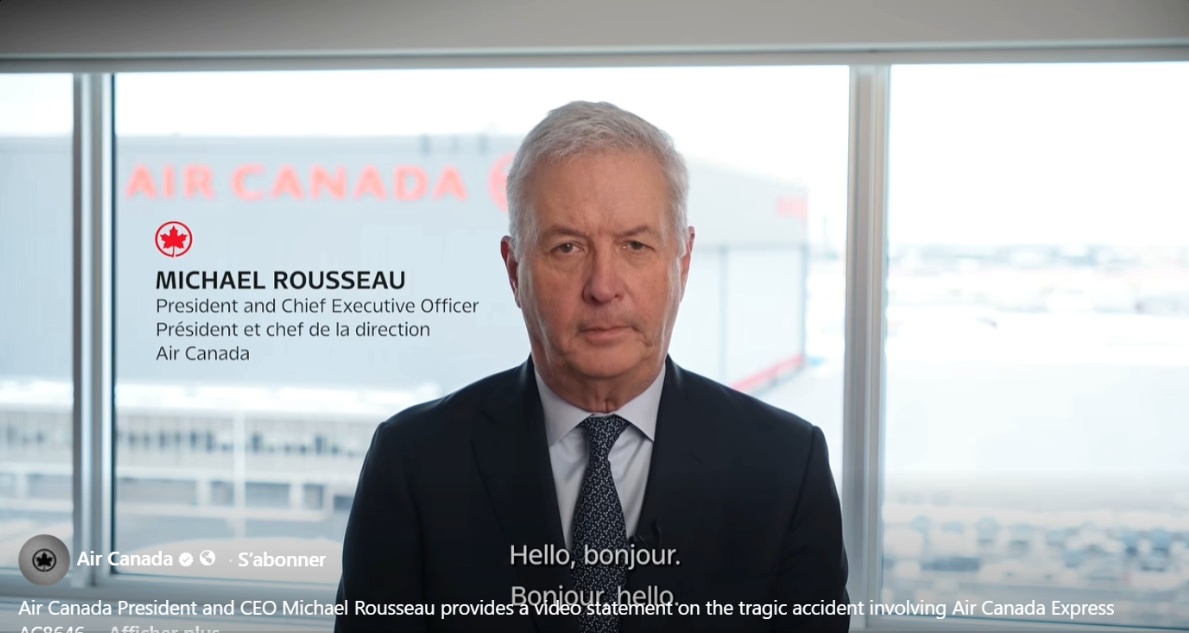 Air Canada: Michael Rousseau s’excuse pour la vidéo en anglais