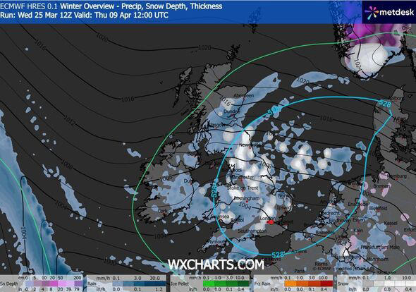 Snow maps show blizzards hitting 14 UK cities as far south as London