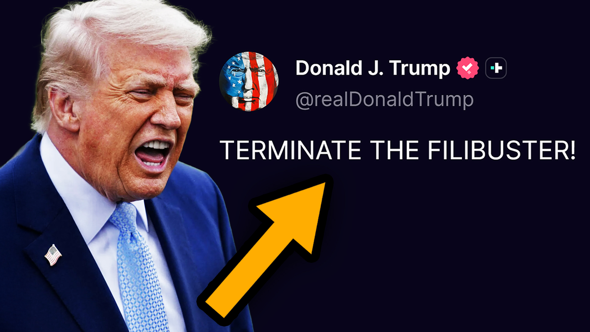 Trump posts repeatedly on Truth Social about filibuster and Iran
