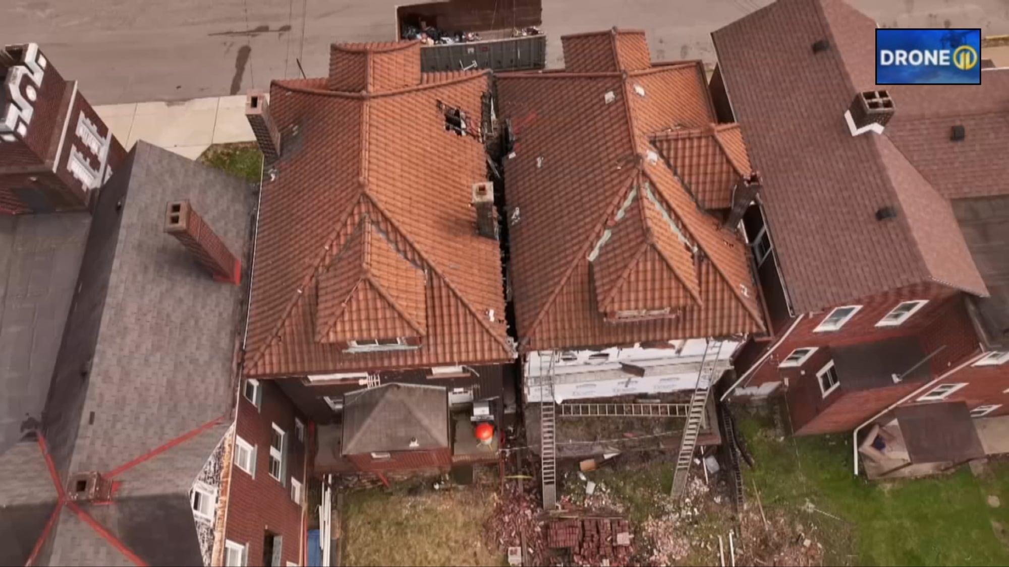 Man hospitalized after getting partially trapped under fallen bricks in ...