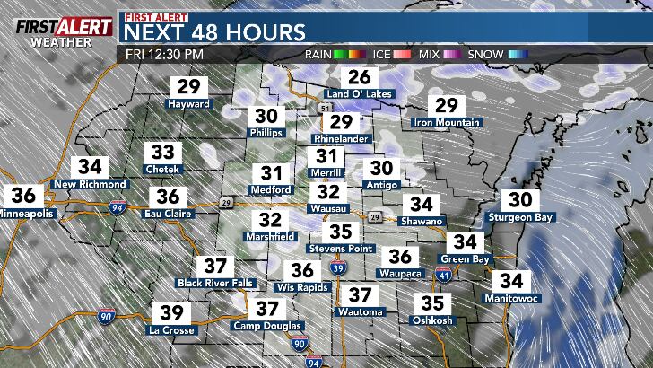 First Alert Weather snow showers on Friday
