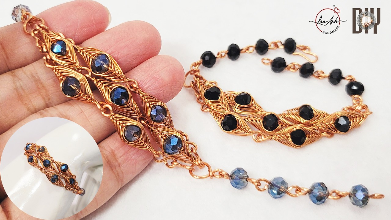 Making beautiful bracelet for beginners | Double wire herringbone ...
