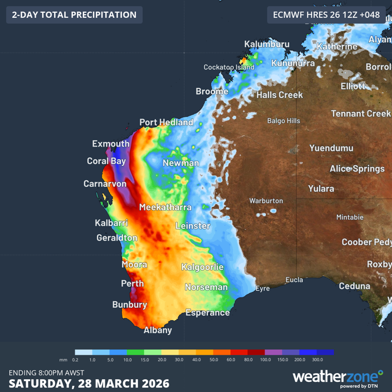 Severe tropical cyclone Narelle batters WA coast