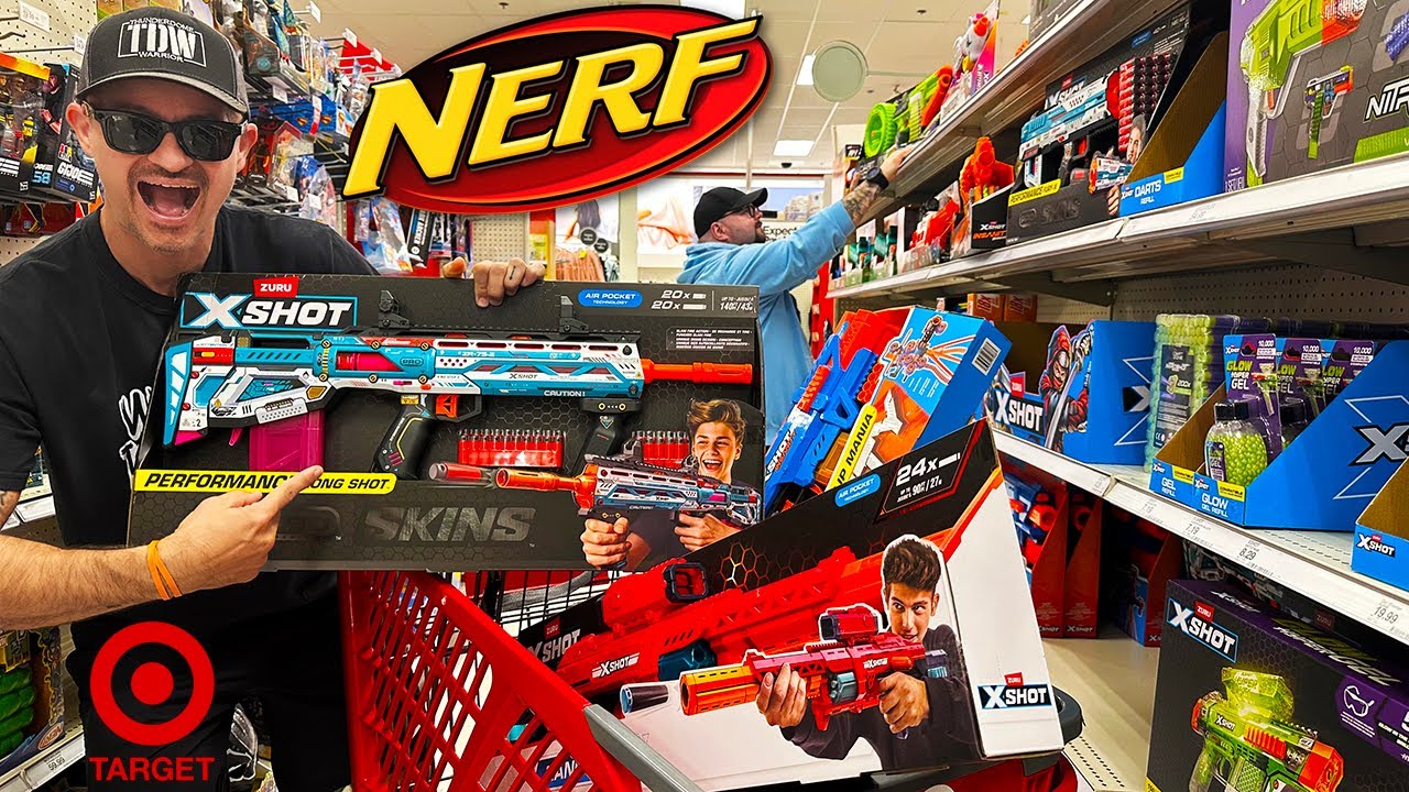 Nerf & X-Shot toy blaster haul: Our epic Target trip from Canada!