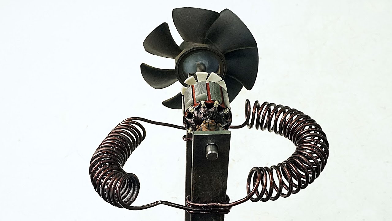 How to make a magnetic-induction fan | DIY science project with ...