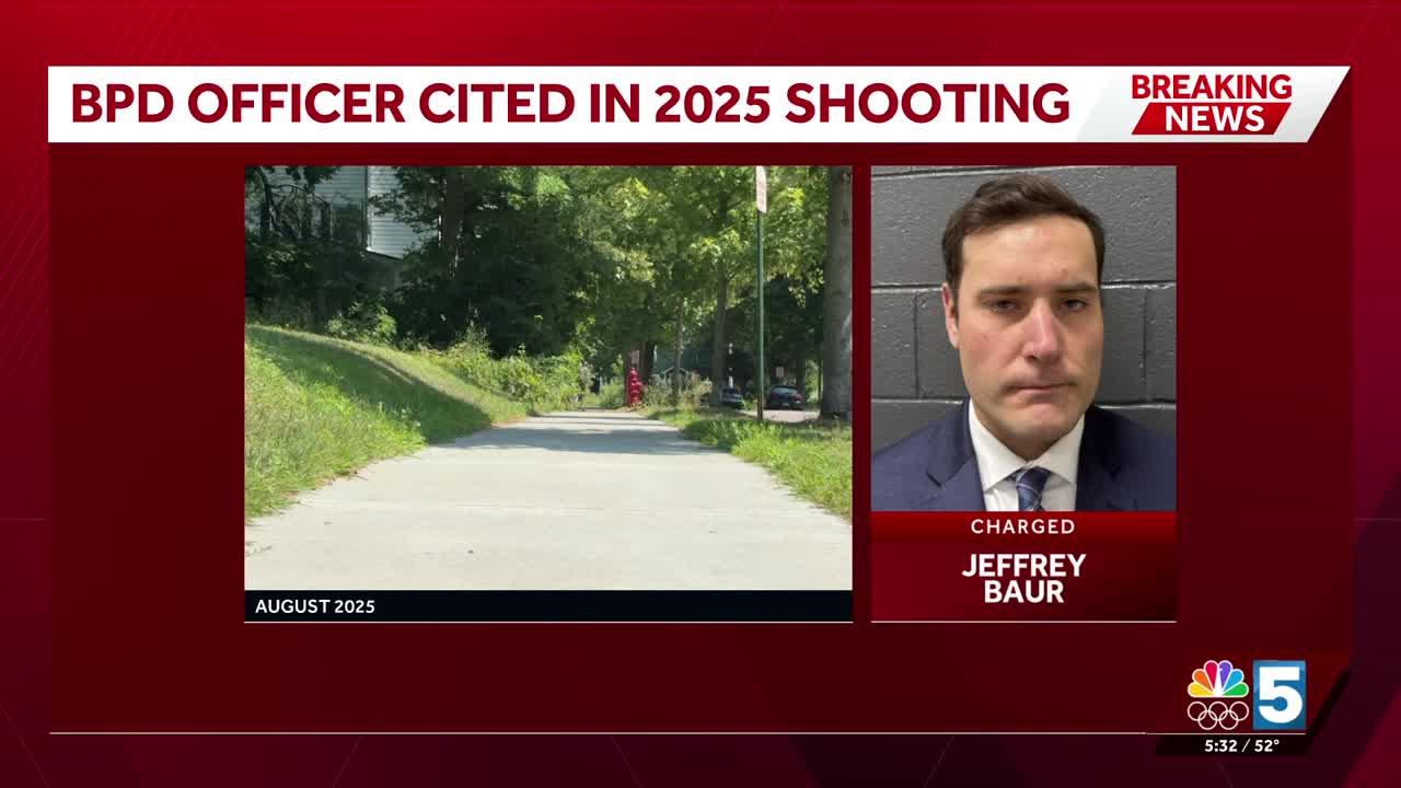 Burlington police officer cited for allegedly shooting at driver