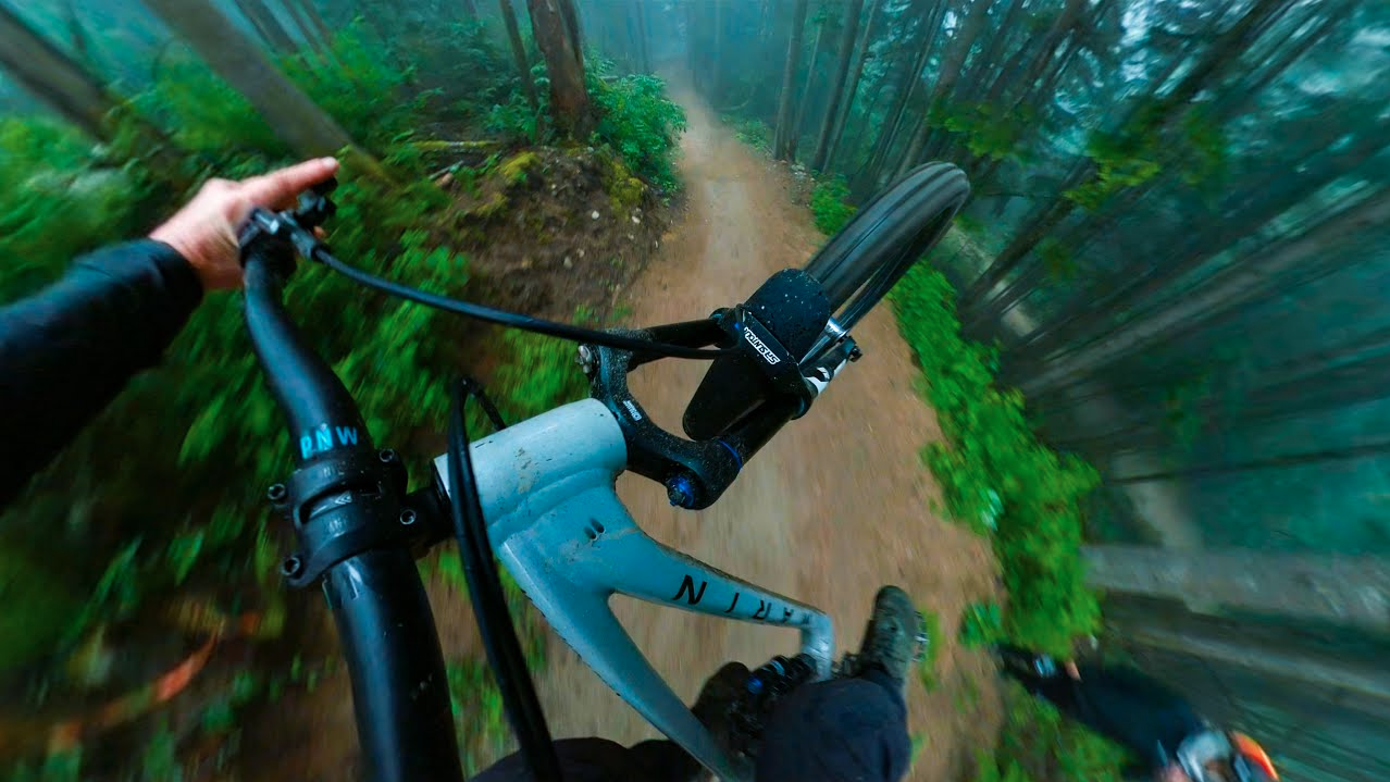 First-person mountain bike ride at Coast Gravity Park