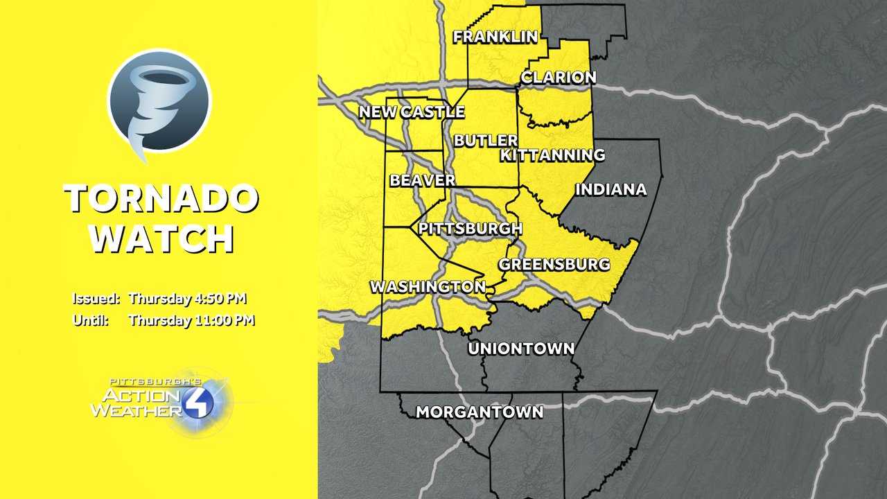 Tornado watch expires in western Pennsylvania