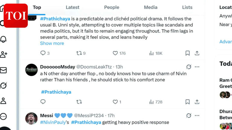 'Prathichaya' Twitter review: Nivin Pauly starrer gets mixed talk ...