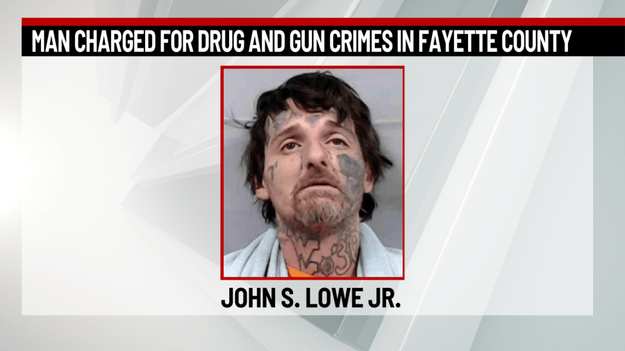 Man arrested and charged in Fayette County for drug and gun crimes