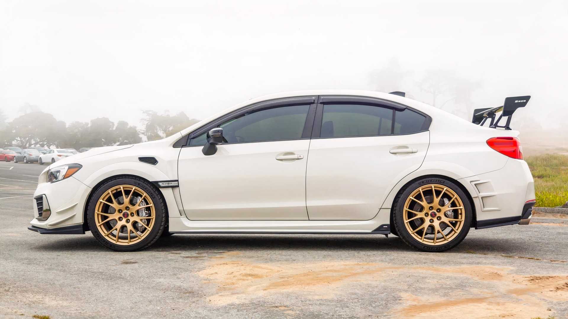2019 WRX STI White Side Profile