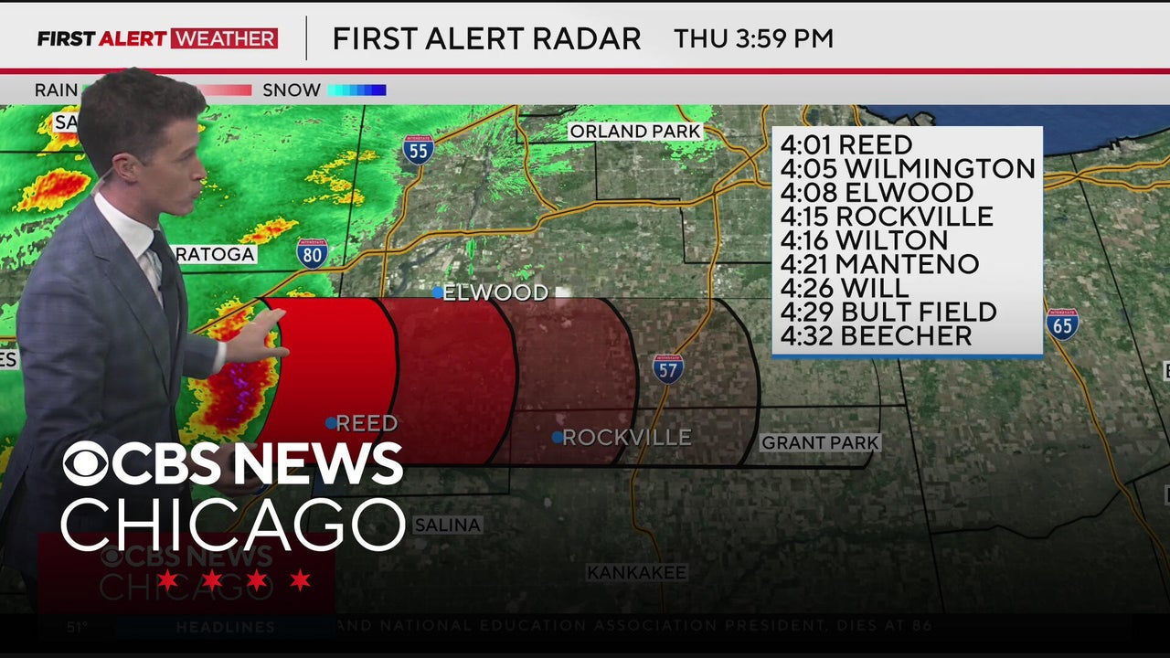 Possibly severe storms racing toward Chicago area, biggest threat south