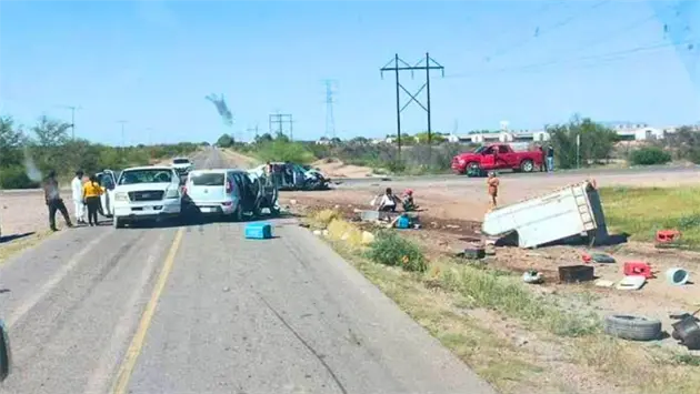 Muere hombre en choque triple en Miguel Alemán; hay tres lesionados