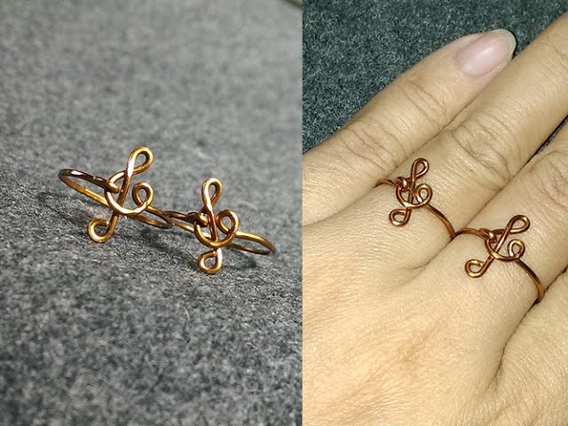 How to make a treble clef wire wrapped ring | Step-by-step DIY jewelry ...