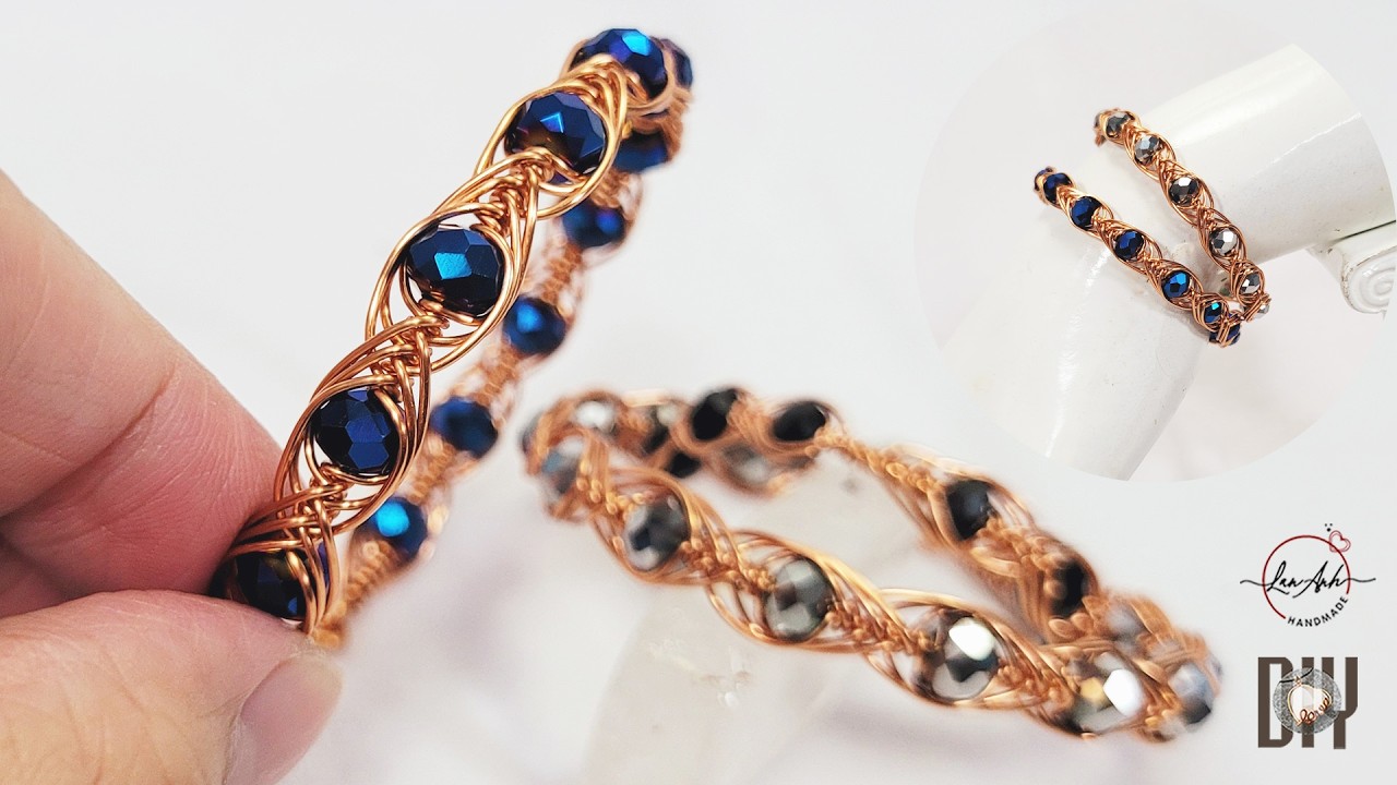 Unique bracelet making ideas | Braid cuff bangle | Creative wire and ...