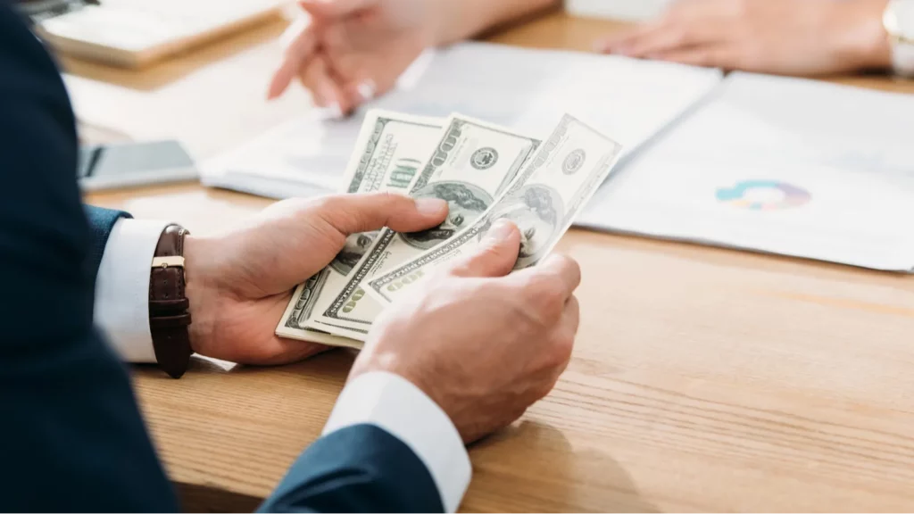 Investor investing money