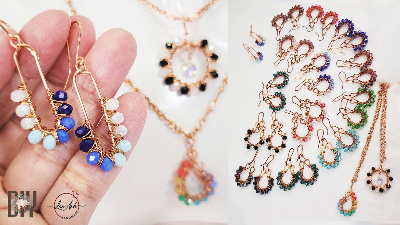 Easy jewelry making with beads and wire | DIY earring and pendant at ...
