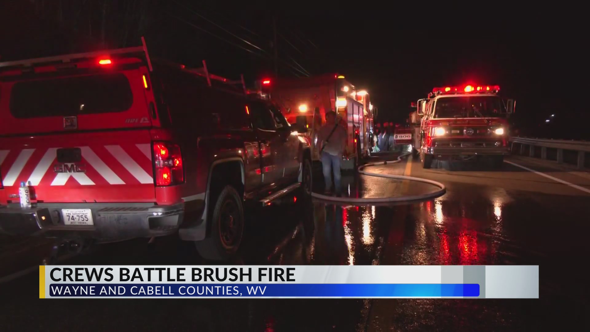 Crews battle multi-county brush fire