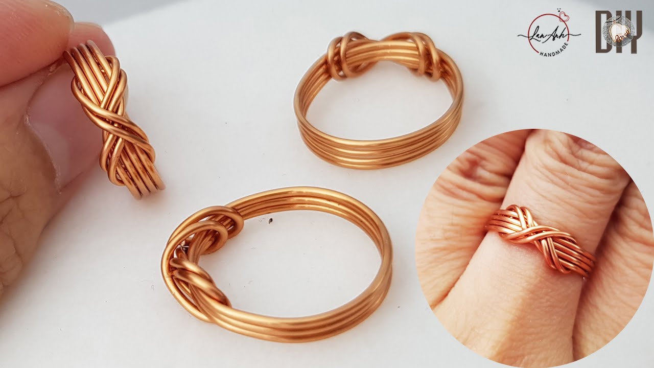 How to make ring with wire - infinity rings + DIY beautiful pendant ...