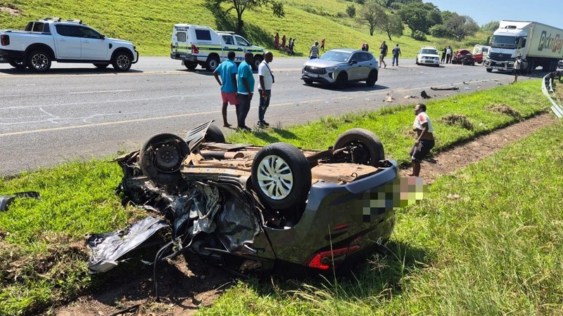 One dead, three injured in head-on crash on N2 near Mandeni, KZN