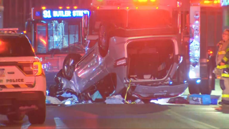 1 taken to hospital after rollover crash in Lawrenceville