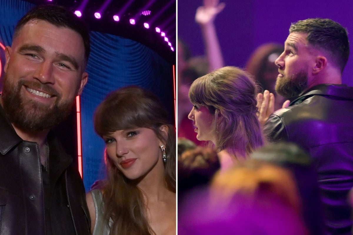 Taylor Swift thanks Travis Kelce as couple make awards show debut
