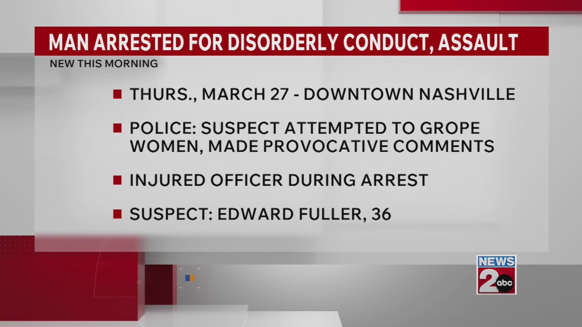 Man charged with assaulting officer in downtown Nashville