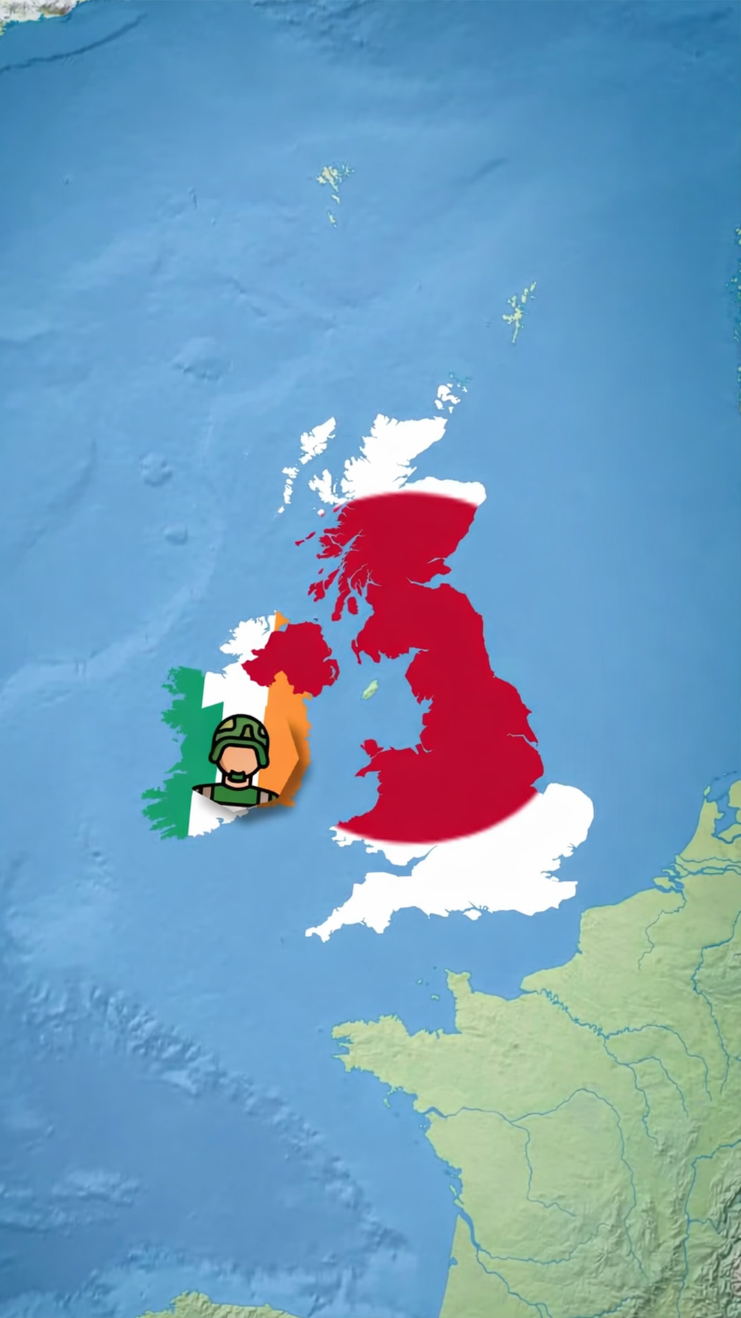 If Japan and the UK switched places, this is what the map would look like