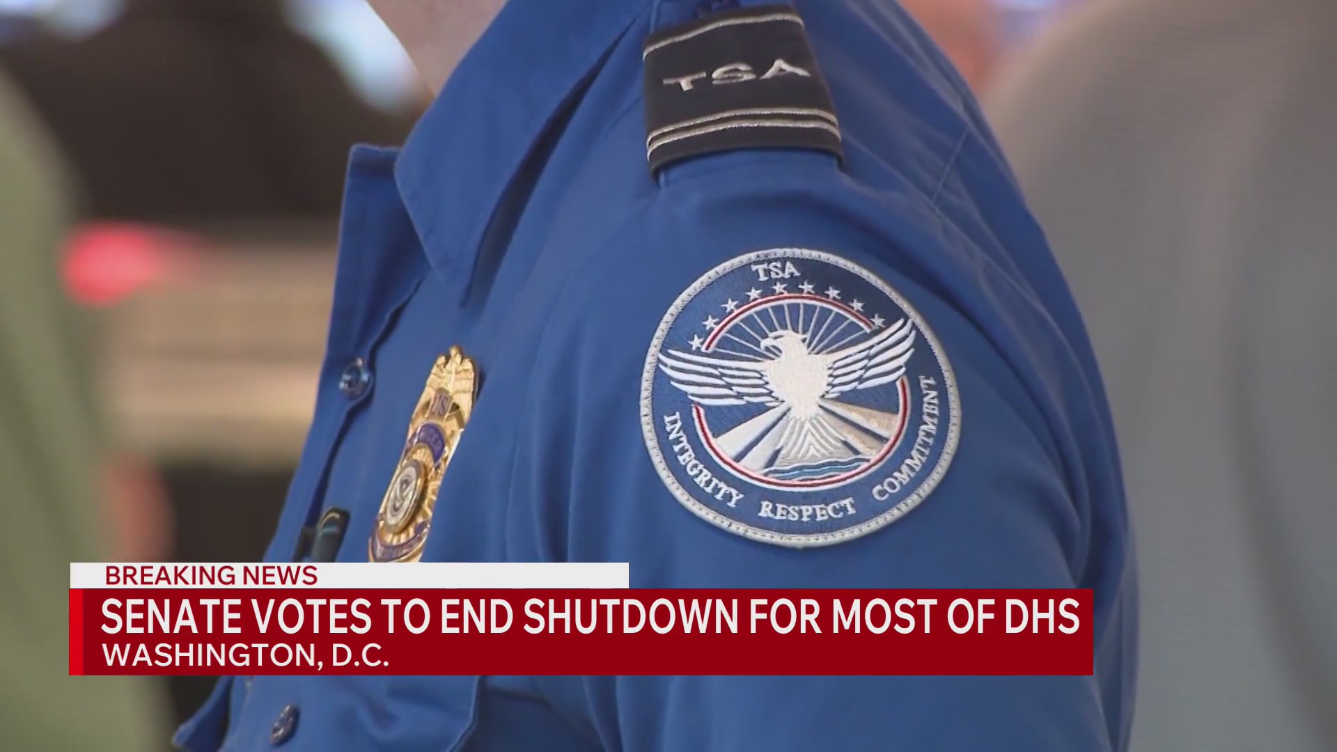 Senate agrees to fund TSA and most of DHS, but not ICE