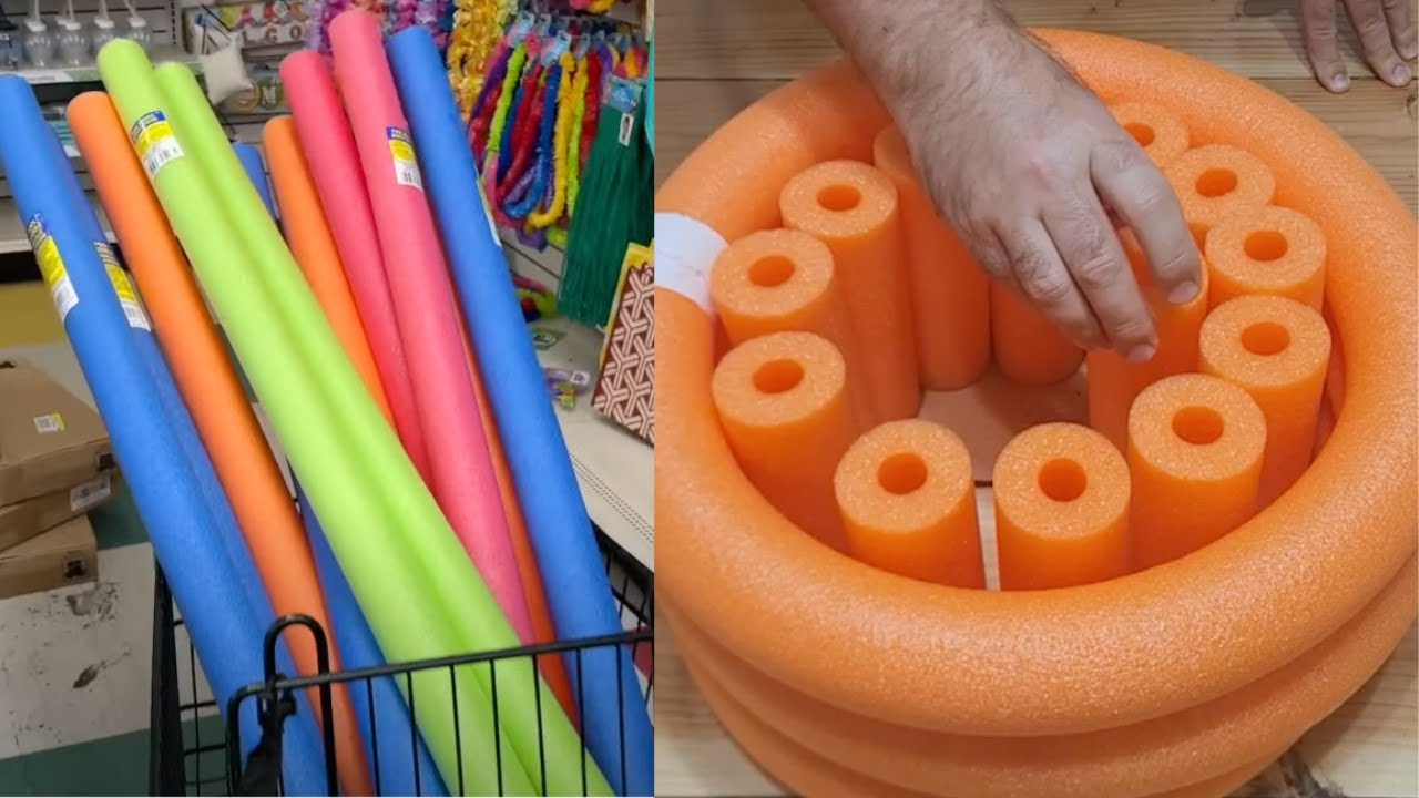 We can't believe what he did with this pile of pool noodles! 😱