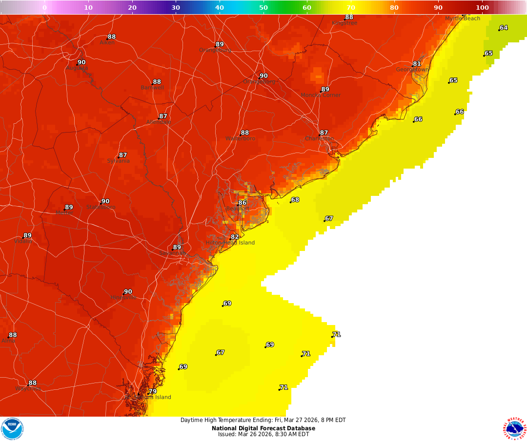 Coastal Georgia to see record heat today