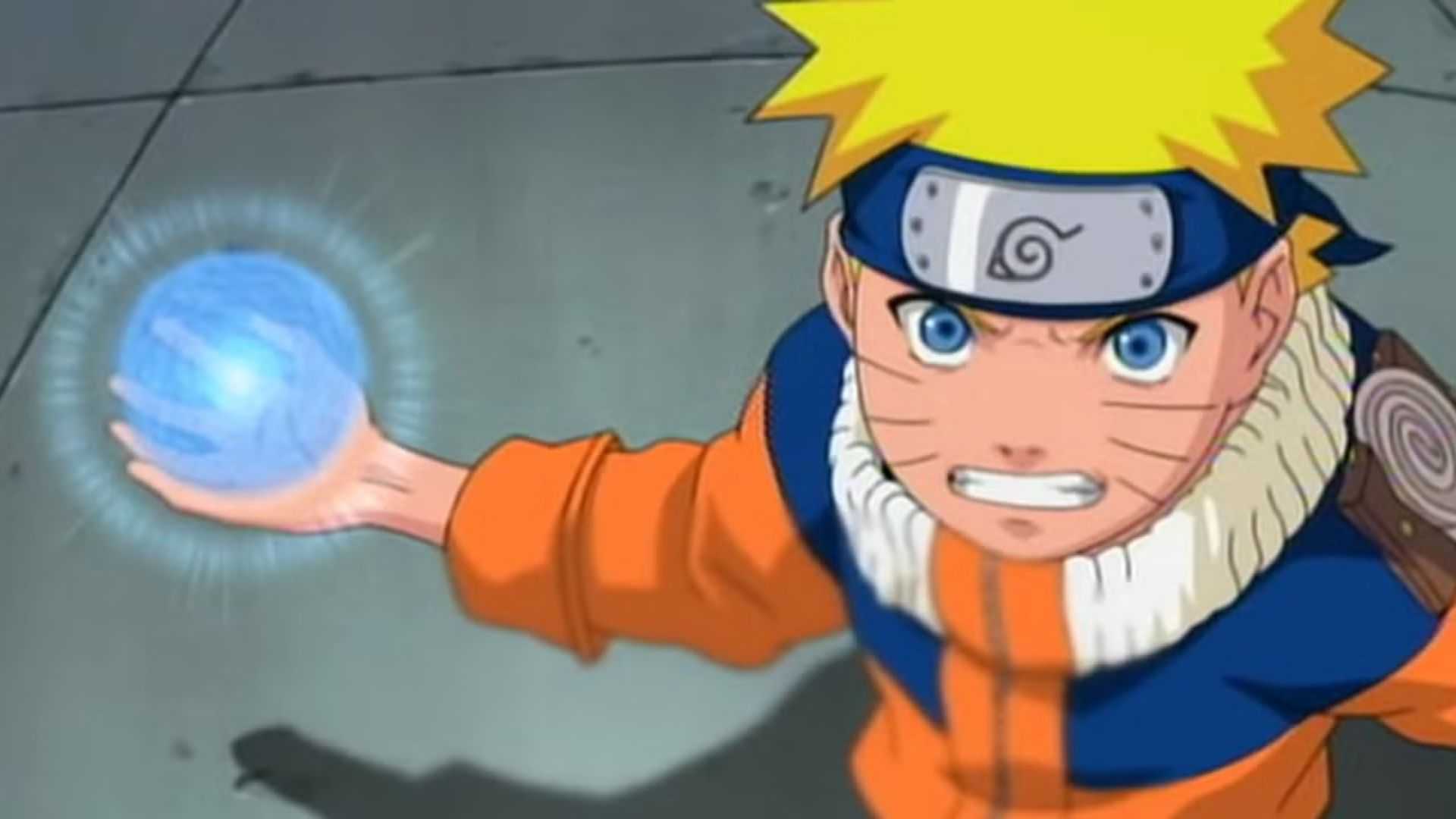 Naruto using Rasengan In Original Outfit.