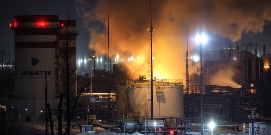 Ukraine strikes Russian oil hub, wrecking Putin’s bid to cash in on Iran war<br>