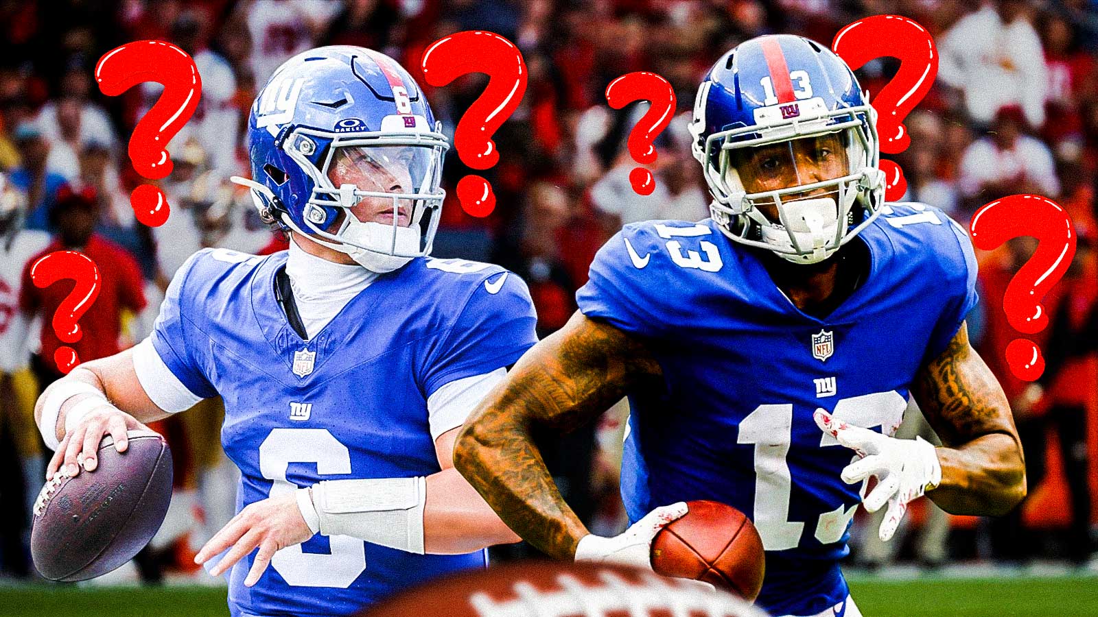 Did Giants QB Jaxson Dart subtly tease Odell Beckham Jr. signing in ...